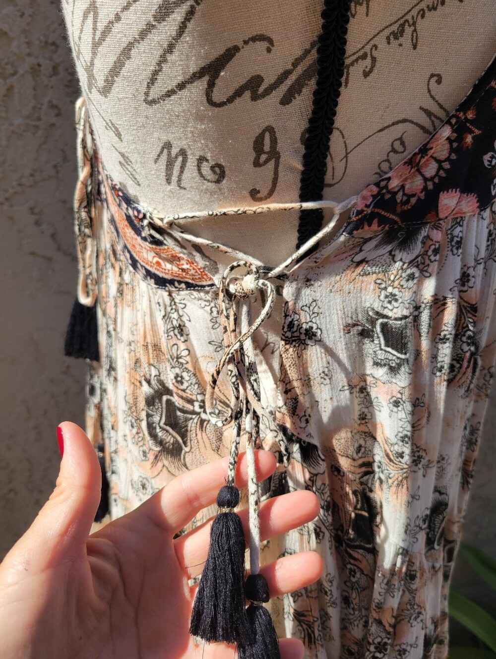Free People Casablanca Halter Slip Dress Boho Festival Hippie Backless Size XS - Picture 4 of 11